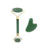 Natural Jade Roller Gua Sha Set Rose Quartz Obsidian Amethyst Jade Massager Gouache Scraper For Facial Lifting Skin Care Tools
