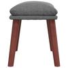Footstool Light Grey 45 X 29.5 X 35 Cm Fabric