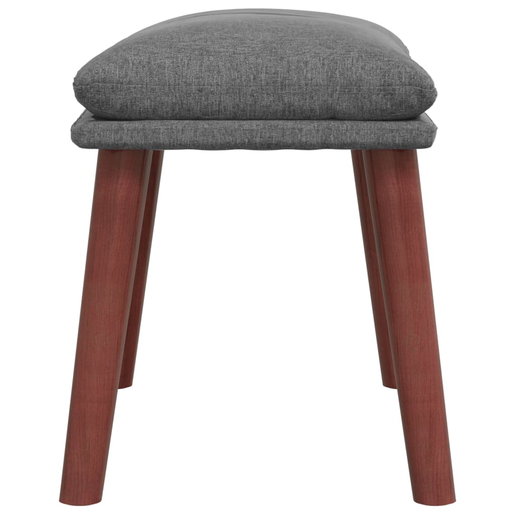 Footstool Light Grey 45 X 29.5 X 35 Cm Fabric