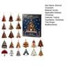 Musical Ornament Countdown Calendar Box 24-Day Christmas Advent Decoration Kids Family Holiday Decor