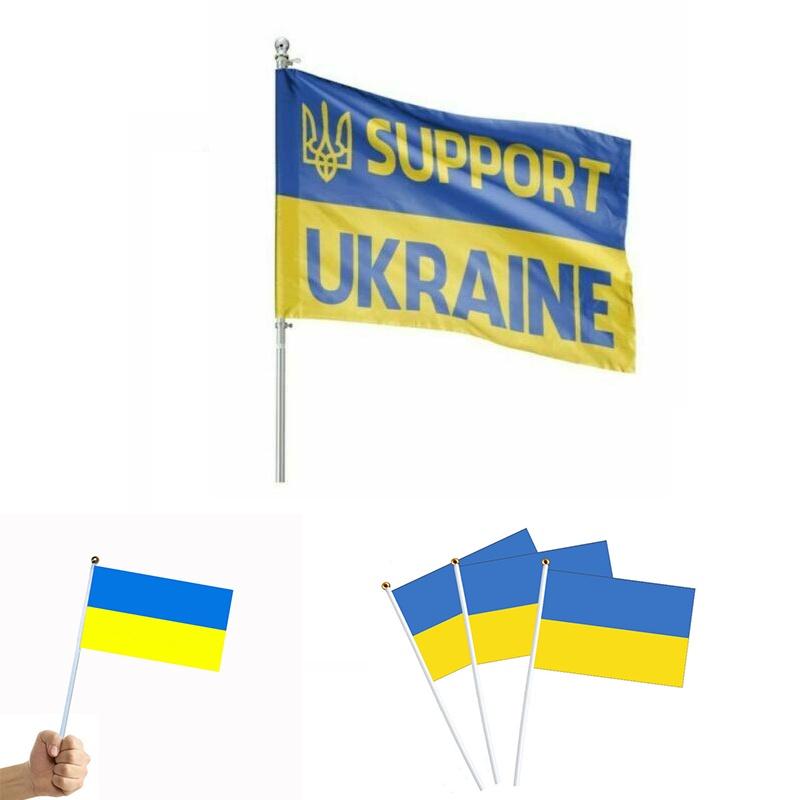 Giant 5ft X 3ft Ukrainian Flag Quality Materials Superior Stitching Uv-resistant Garden Decoration