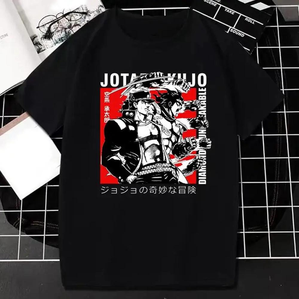 Japanese Anime JOJO Bizarre Adventure Graphic Print T Shirt Men Women Streetwear Short Sleeve Plus Size T Shirt Unisex 70271