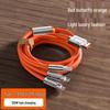Jiike Line 3-in-1 Super Fast Charging Cable, Zinc Alloy, 120W, Compatible with Huawei