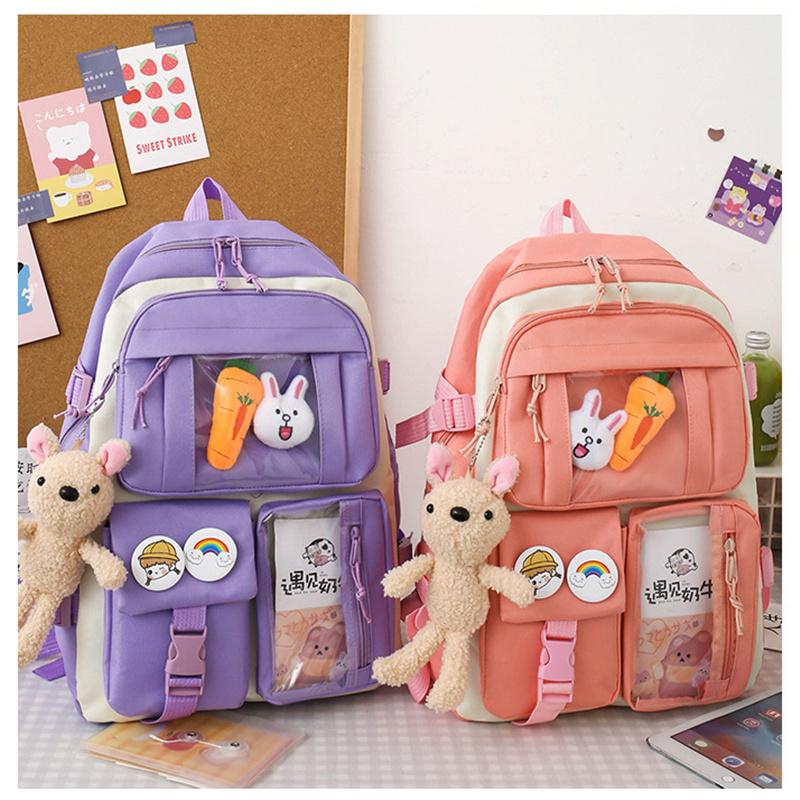 Мультяшная мода защита позвоночника легкая школьная сумка для девочек и мальчиков — фото 3