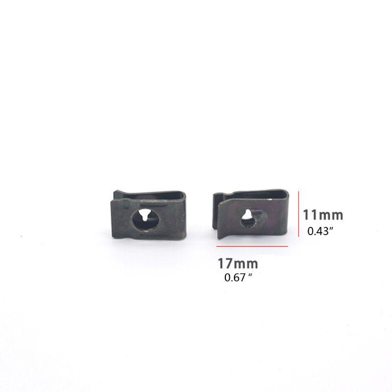 20 Stück/Los Motorabdeckung Unterboden Spritzschutz Schrauben Befestigungsclips Universell Für E-Bike Moped Roller ATV M4/M5 U-Typ Clips