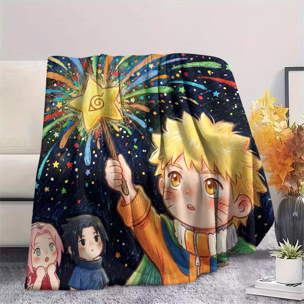 Naruto Print Flannel Blanket, Ultra Soft High Quality All Seasons Warm Throw, Home Decor Cozy Blanket, Perfect Christmas Gift