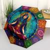 Chakra Balance Meditation Mat: Enhance Your Yoga Practice with Vibrant Energy CirclesUmbrella with Cute Design, Portable 3-Fold Compact Umbrella for M
