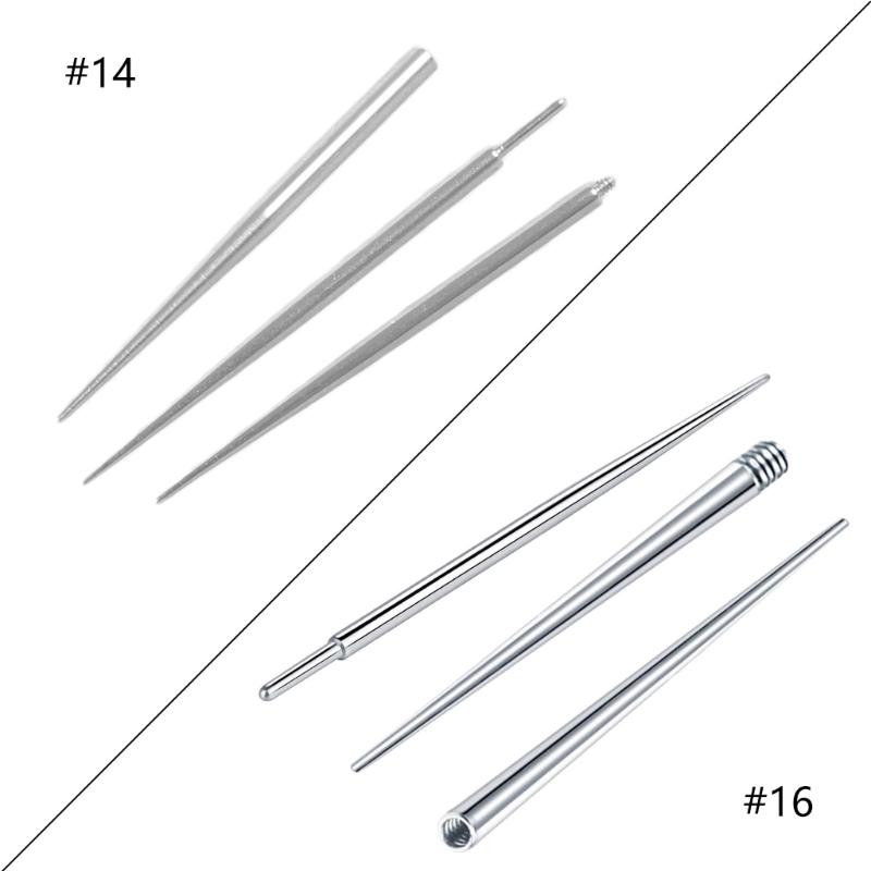 3Pcs Stainless Steel Piercing Tool Insertion Taper Set Body Piercing Tapers