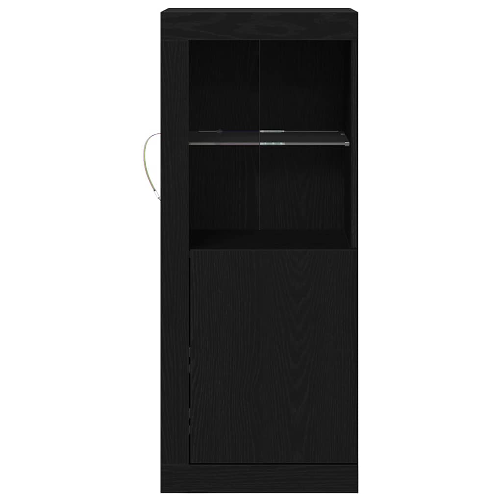 LED Sideboard Black 41 X 37 X 100 Cm Engineered Wood