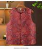 Elegant Jacquard Frog Button Vest for Middle-Aged and Elderly Mothers, Sleeveless, Versatile Spring Collection