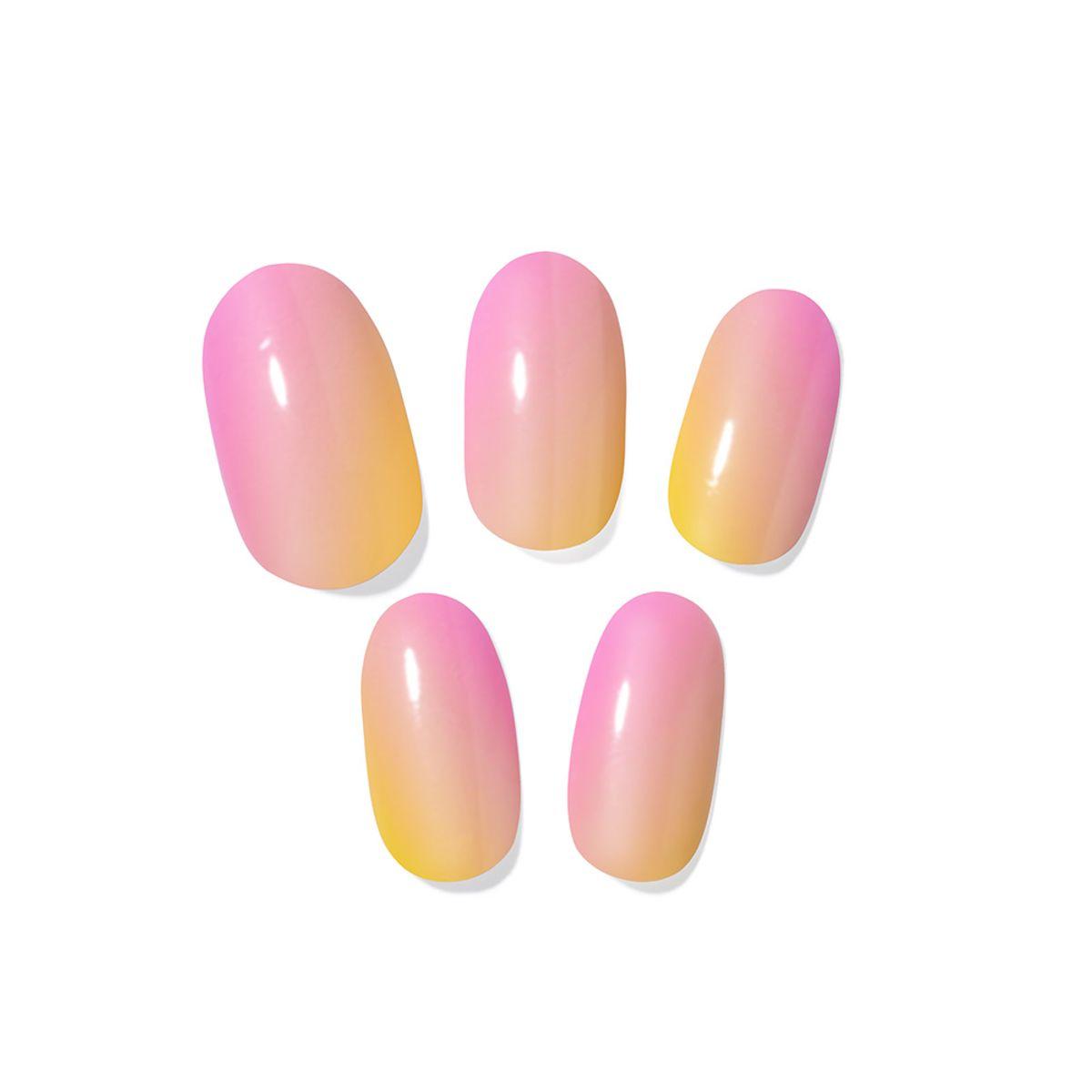 DIY Gel Nail Stickers _ Pink Lemonade