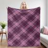 Purple Plaid Winter And Summer Dual-Use Comfortable Flannel Blanket, Soft And Sticky Sofa Cover Blanket, Exquisite Gift