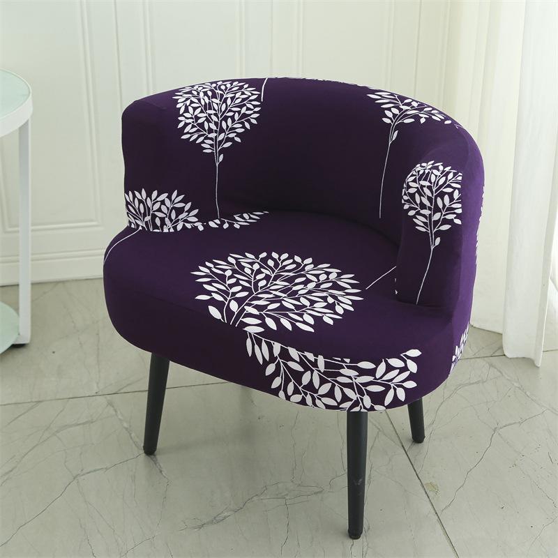 Large Curved Chair Seat Cover Elastic Low Backrest Chair Cover Universal Makeup Stool Cover Living Room Bedroom Lazy Sofa Covers