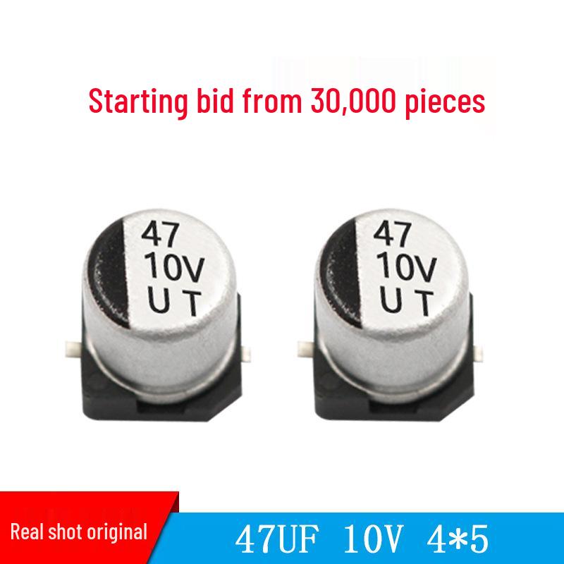 47µF 10V 4x5mm SMD Aluminum Electrolytic Capacitor Available