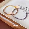 Geometric Zircon Crystal Bracelet Women Gold Plated Minimalist Fashion OL Style Statement Jewelry