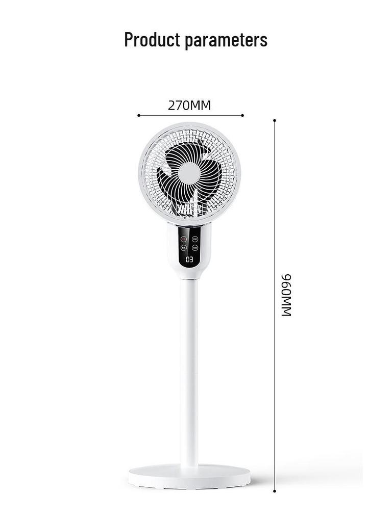 Smart Remote-Controlled Oscillating Electric Fan: Low Noise Floor & Table Air Circulation Fan