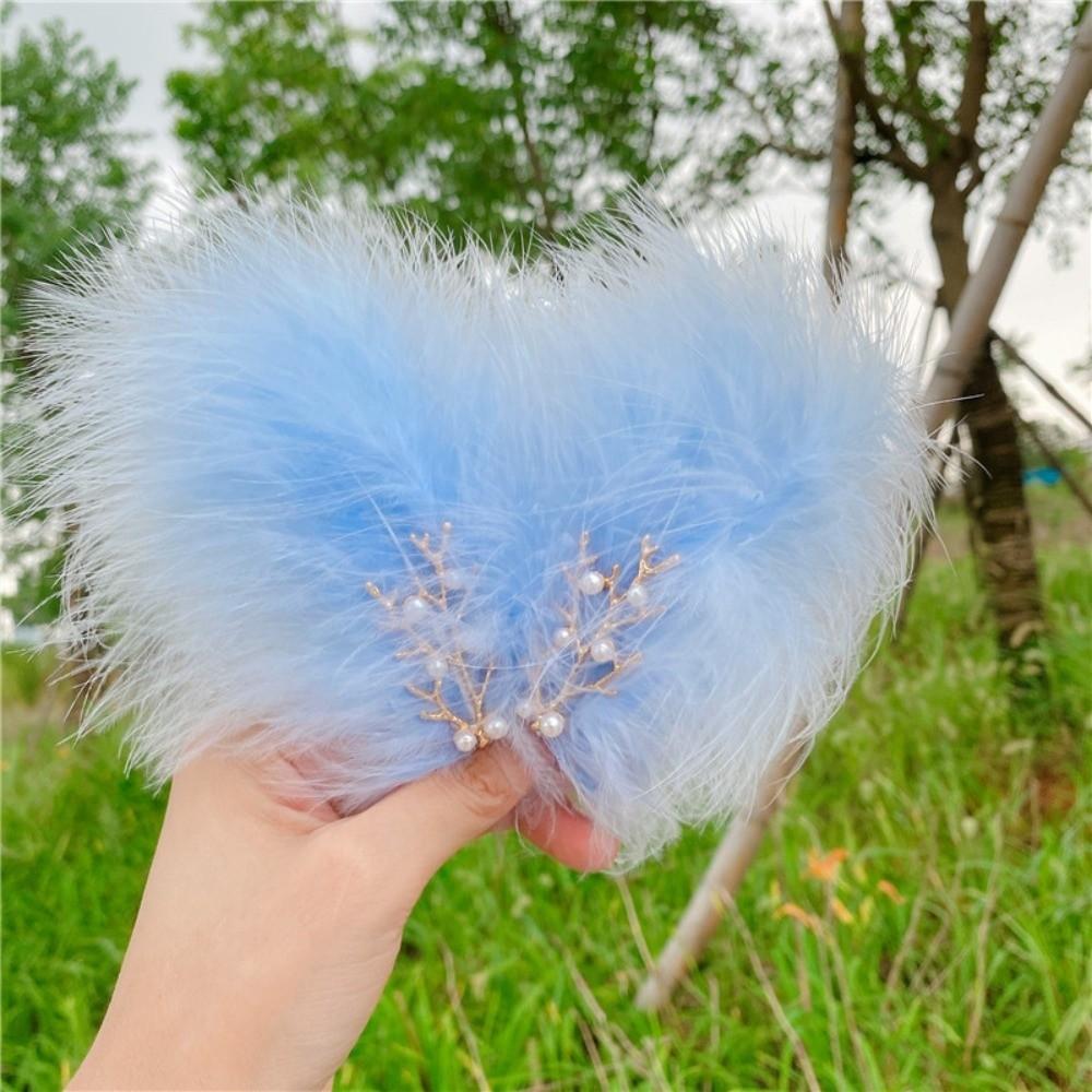 Fairy 12cm Fairy Feather Hairpins Feather Sweet Style Feather Barrettes Side Clip Feather Hair Clip Wedding Party