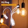 EU Plugg E14 Pendellampeholder Lyspæresokkel Med Bryterledning 1,55M Strømledning Kabel For Pendelarmatur Hengelampe