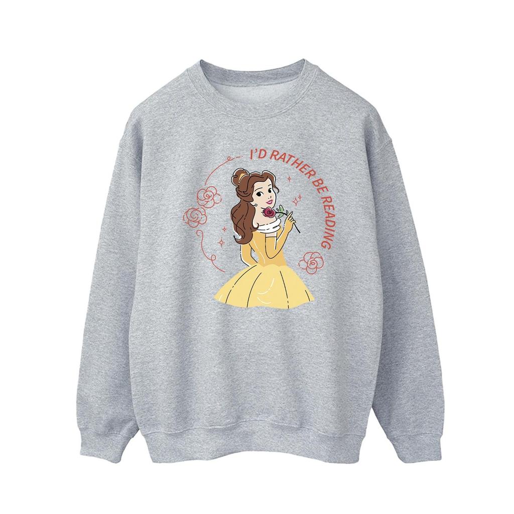 Disney Mens Beauty And The Beast I´d Rather Be Reading Sweatshirt
