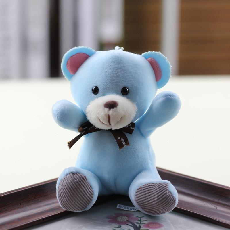 

Adorable Ribbon Bow Teddy Bear Plush Toy Soft Pp Cotton Stuffed Animal Gift For Kids синій