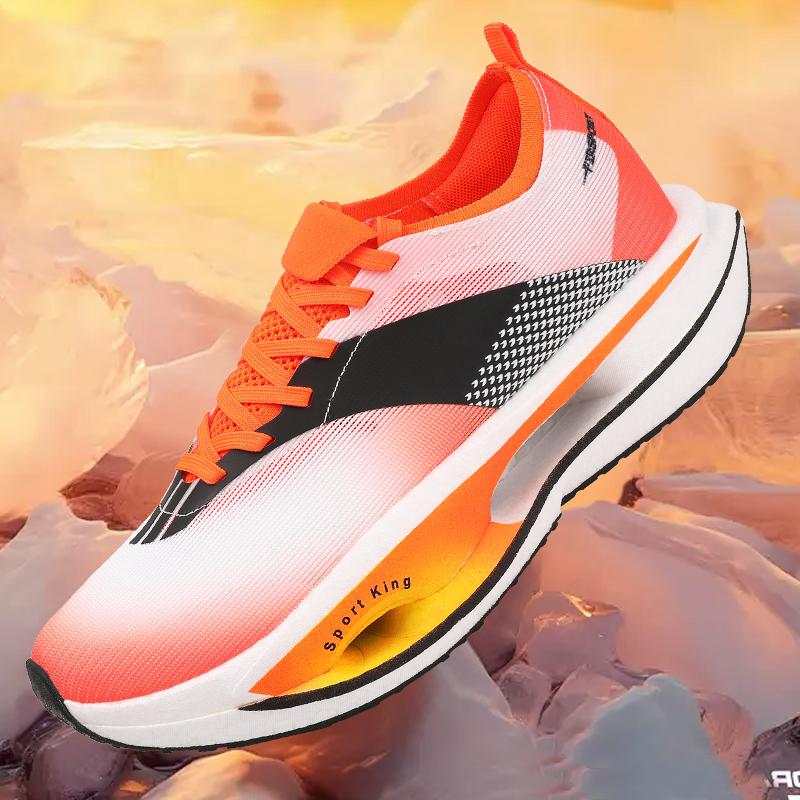 Men's Sports Shoes Full Palm Carbon Plate Running Shoes Men's and Women Marathon Racing Shock-absorbing Athletics Training Shoes