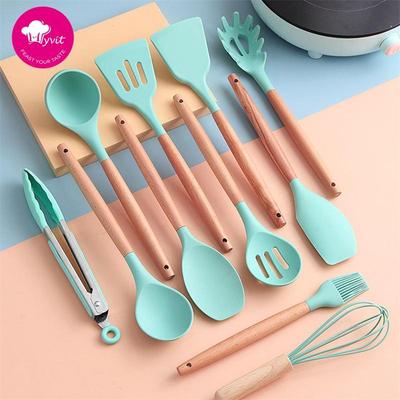 Cooking Tool Non-toxic Cooking Baking Kitchen Tools Utensils Silicone Shovel Spoon Scraper Brush Spade Whisk Turner