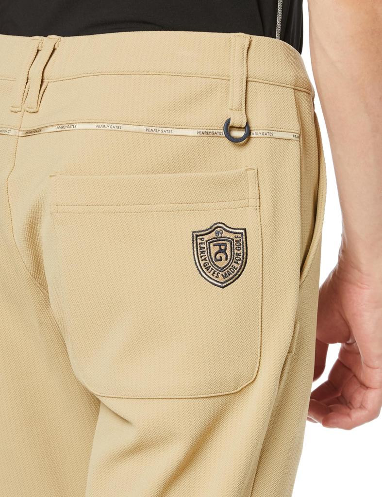 Long TEXBRID Stretch Product Washed 4 [PEARLY GATES] Men's Pants, Herringbone, / 053-3231901 040_Beige [M]
