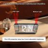 DIGITAL DUAL PROJECTION ALARM CLOCK FOR BEDROOM - Large LED Display, 2*180° Rotatable Projector, Loud Alarm , 12/24H