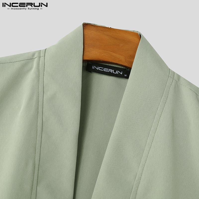 INCERUN 2PC Men Sleeveless Bandage Tank Tops and Long Casual Pants Two Pieces Sets