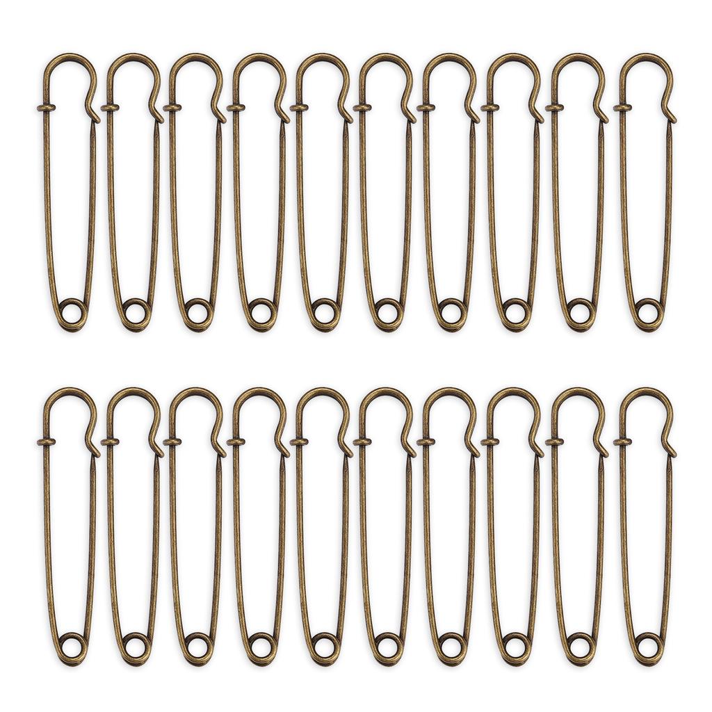 20pcs Large Safety Pins DIY Sewing Tools Needles Large Safety Pin Small Brooch Apparel Accessories 45/50/55/60/65/70/80/100mm