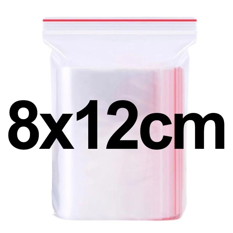 Transparente Zip-Verschlussbeutel Plastik Vakuum Aufbewahrungsbeutel für Kleinschmuck Küche Lebensmittelverpackung Wiederverschließbarer Heimverschlussbeutel