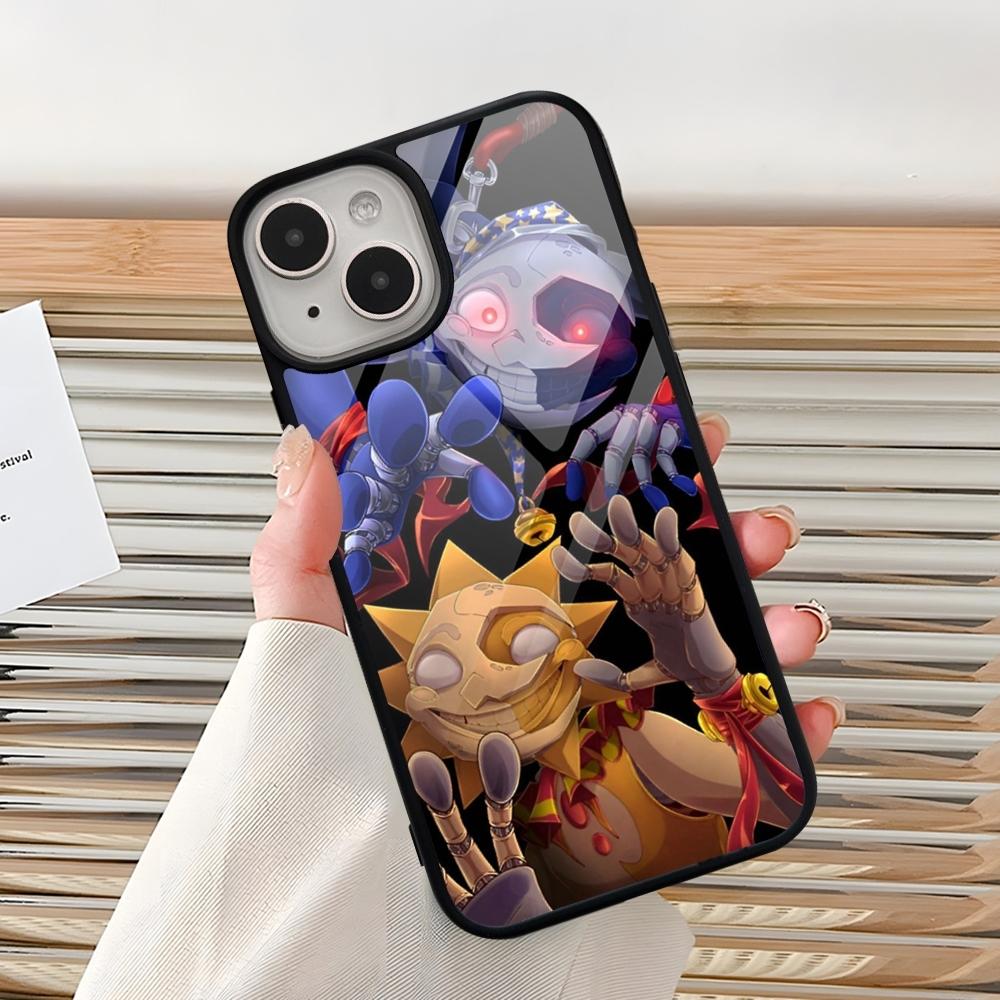 FNAF Sundrop Phone Case For Iphone 16 Pro 15 Pro Max 14 12 11 13 Mini 8 7 Plus X Xs XR PC+TPU Design Cover