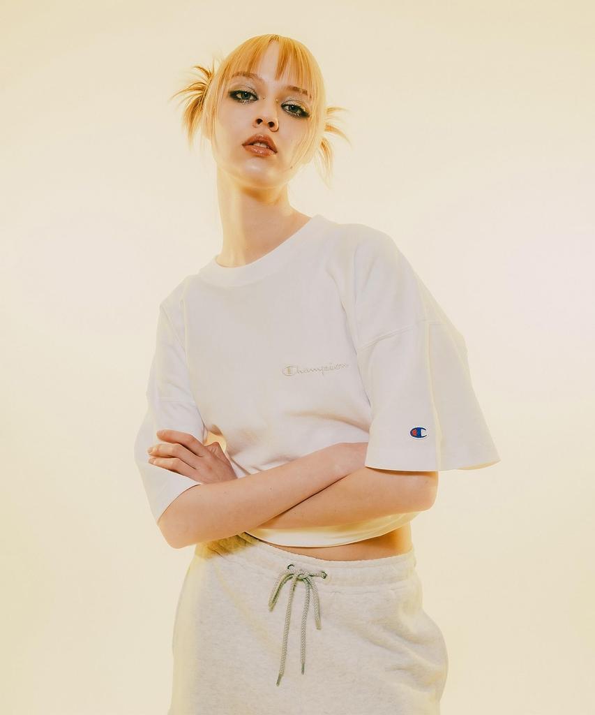 Casual X Champion REVERSE WEAVE R FACE TEE White X-girl S/S Women's