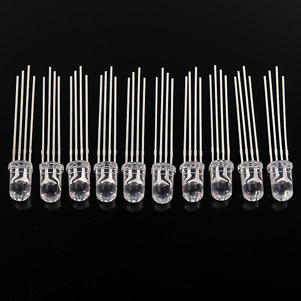 Buy 1050Pcs 5MM 4PIN TriColor COMMON ANODE CATHODE Diffused RGB LED