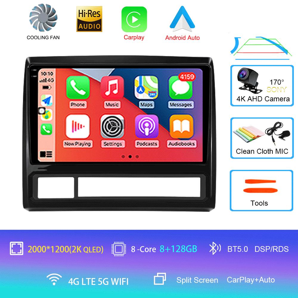 Android 14 Carplay Auto Car Radio For Toyota Tacoma 2 N200 Hilux 2005-2013 GPS Navigation Multimedia Player DSP Stereo WiFi 4G