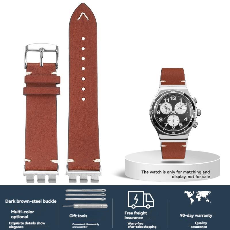 

Для Swatch YVS420 YVS454 YVS451 YVS400 Серії М який Італійський Телячий Шкіряний Ремінець для Годинника Ремінець 21мм Теляча Шкіра Вінтажний Наручний Ремінець 21mm