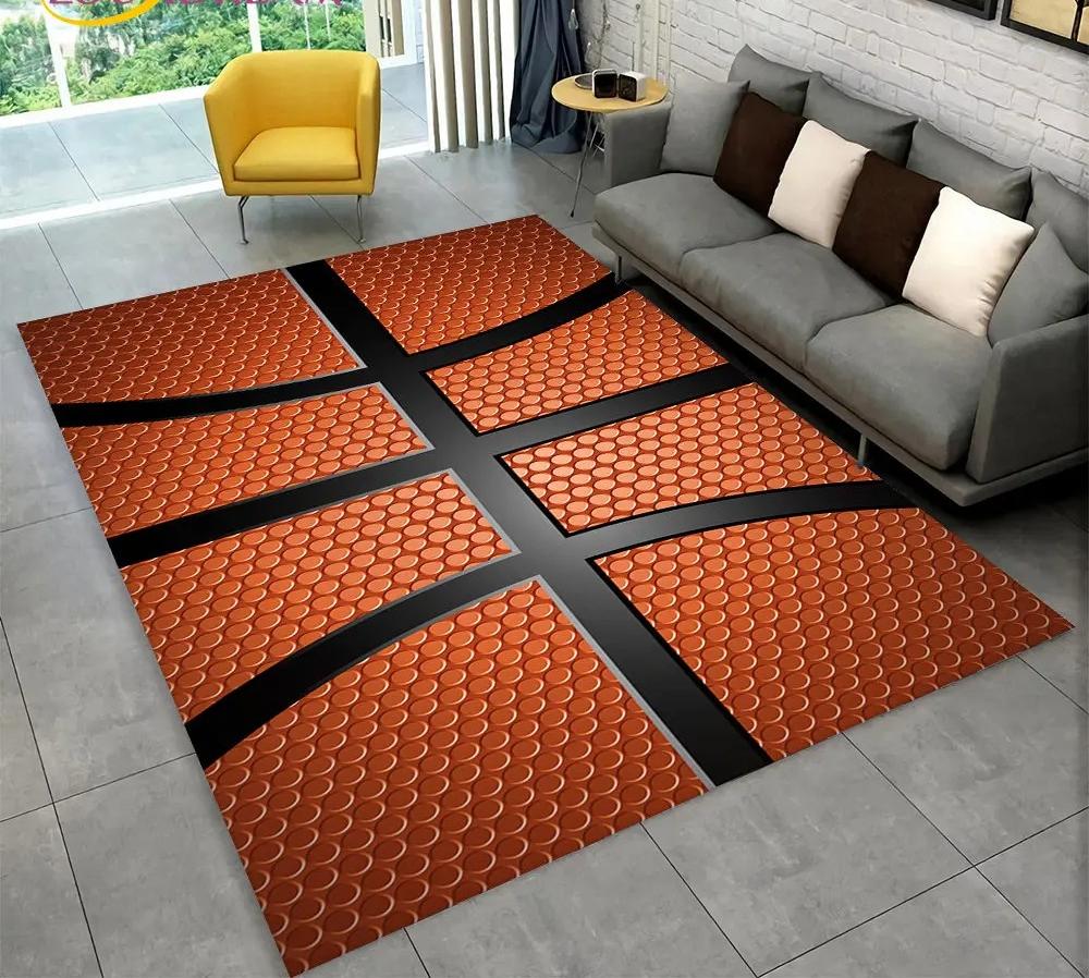 Basketball Cour Cartoon Carpet Indoor Non-slip Creative Doormat Floor Rug Bedroom Accessories Decoration Props Outdoor Decor Mat