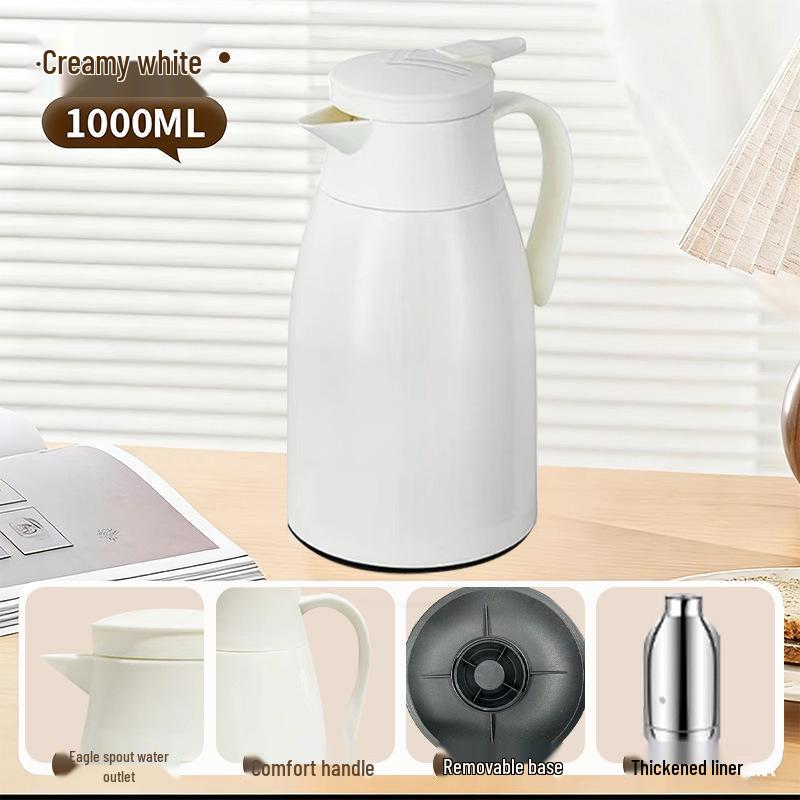 Large Capacity Insulated Thermos Flask: Portable, Modern Hot Water Bottle for Students