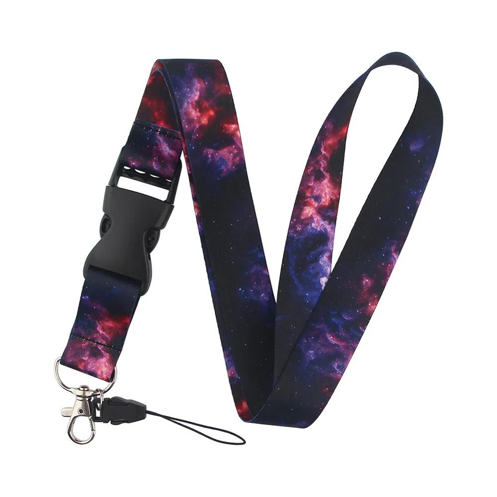 Starry Sky Neck Strap Lanyards for Keys Marble Stripe Keychain ID Credit Card Hang RopeAccessories Gift