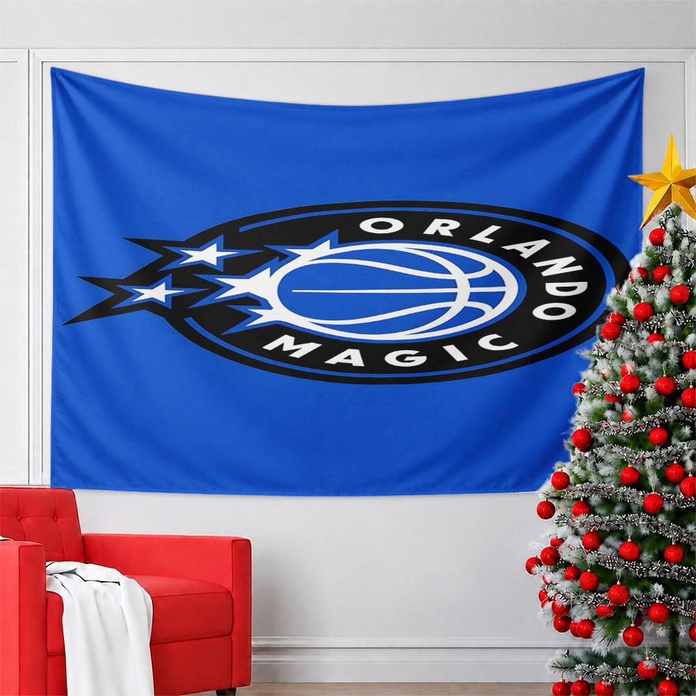 "Orlando Magic Logo Tapestry" Pattern Wall Hanging Tapestry Decorative Tapestry Home Decor for Bedroom and Living Room