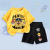 Summer New Boys' Clothing Set, Top and Shorts Two-piece Set, Children's Casual Wear, Beachwear