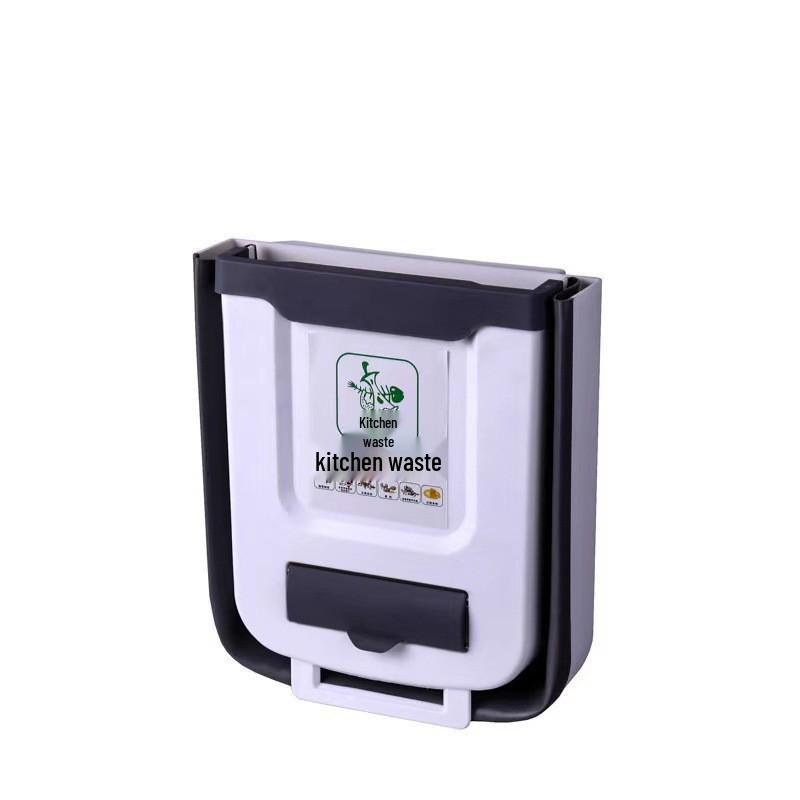 

Складное настенное кухонное мусорное ведро - Большая вместимость, подвесная мусорная корзина на дверцу шкафа для креативной классификации отходов
