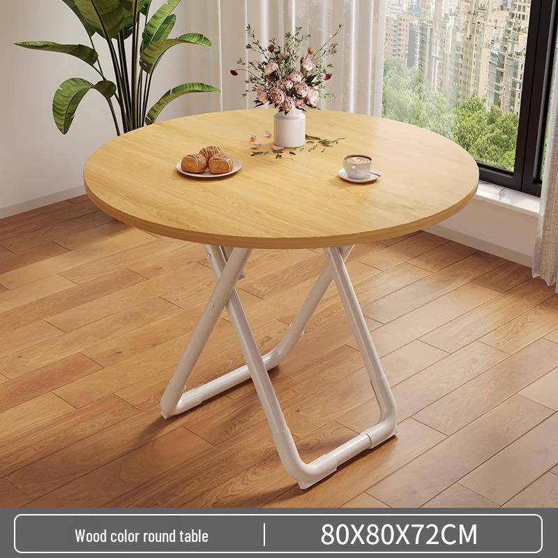 Compact Foldable Round Dining Table for Small Spaces