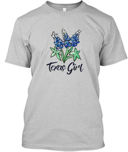 

Texas Girl Bluebonnets - T shirt Made in the USA Size S to 5XL M
