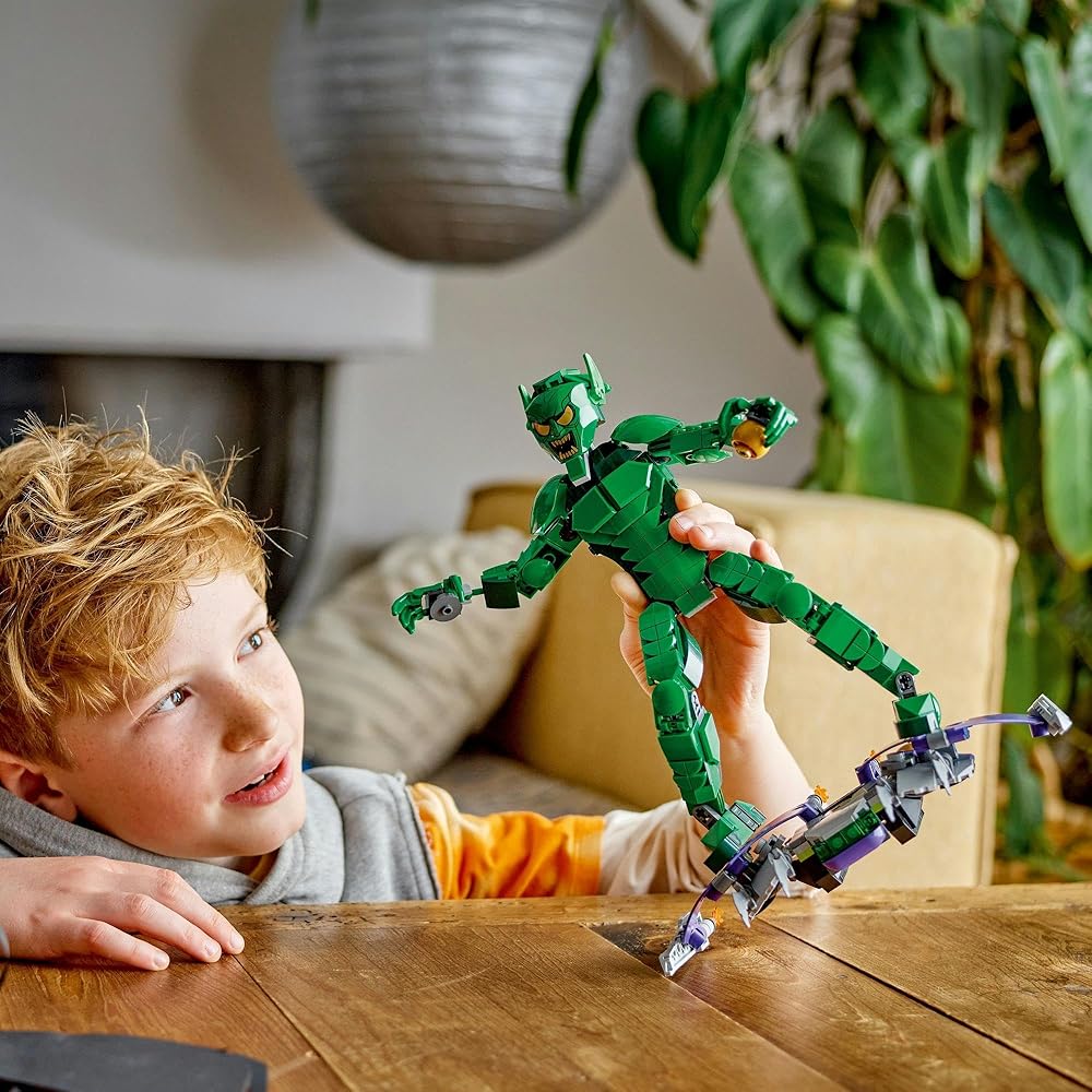 LEGO Marvel Green Goblin Action Figure Toy for Kids Ages 8-10 Building Blocks Collectible