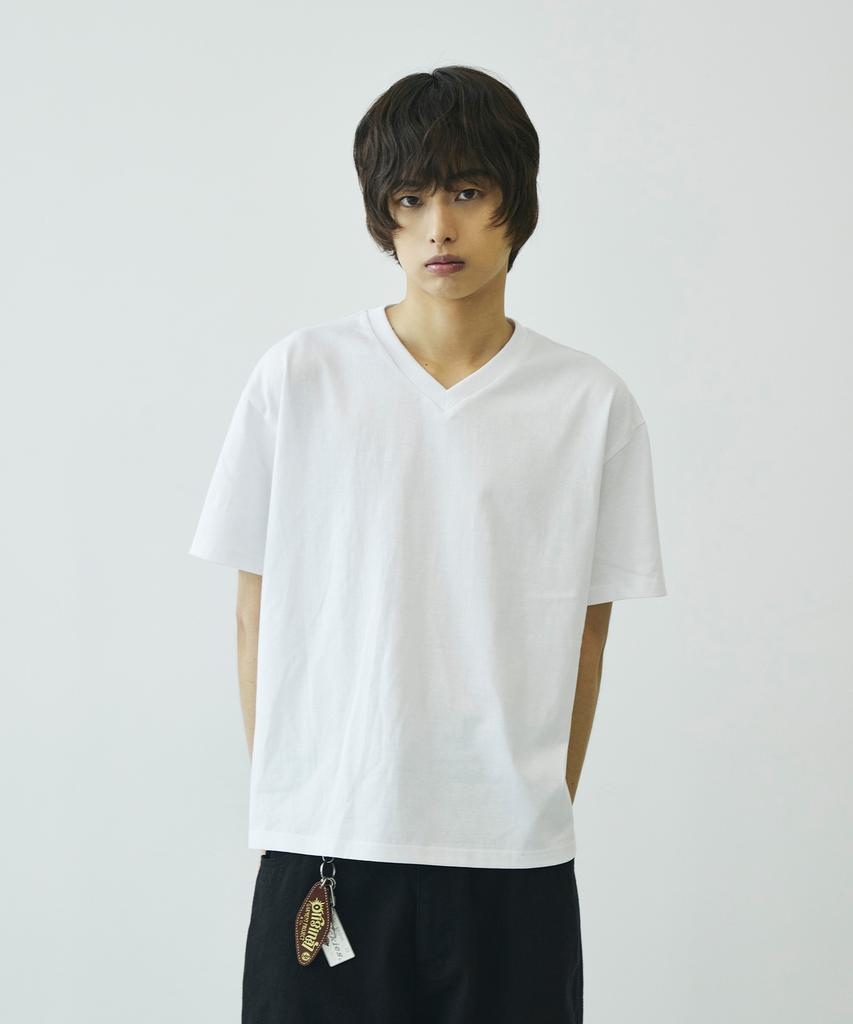 SIGNATURE Crop V-Neck Short Sleeve T-Shirt [4 Colors]