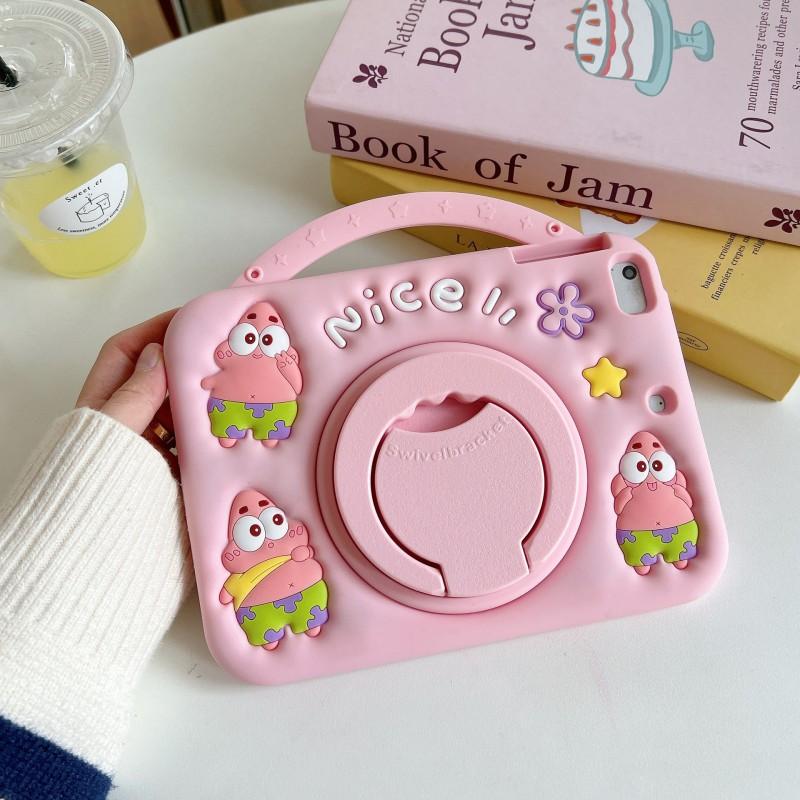 Silicone Tablet Case MatePad 11 Air 10.4 10.8 11.5s With 360 Rotating Stand Cartoon Design Shockproof Full Cover