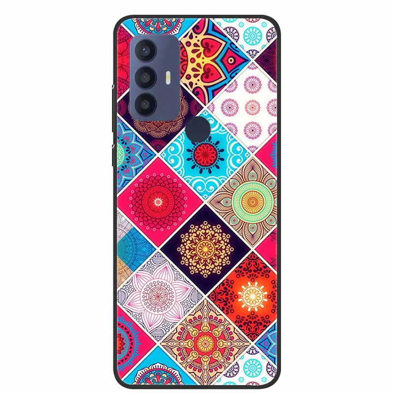 For TCL 30 SE Case Soft Silicone Marble TPU Black Cover for TCL 305 306 30SE 6.52'' Phone Back Cases for TCL30SE 6165H Coque New