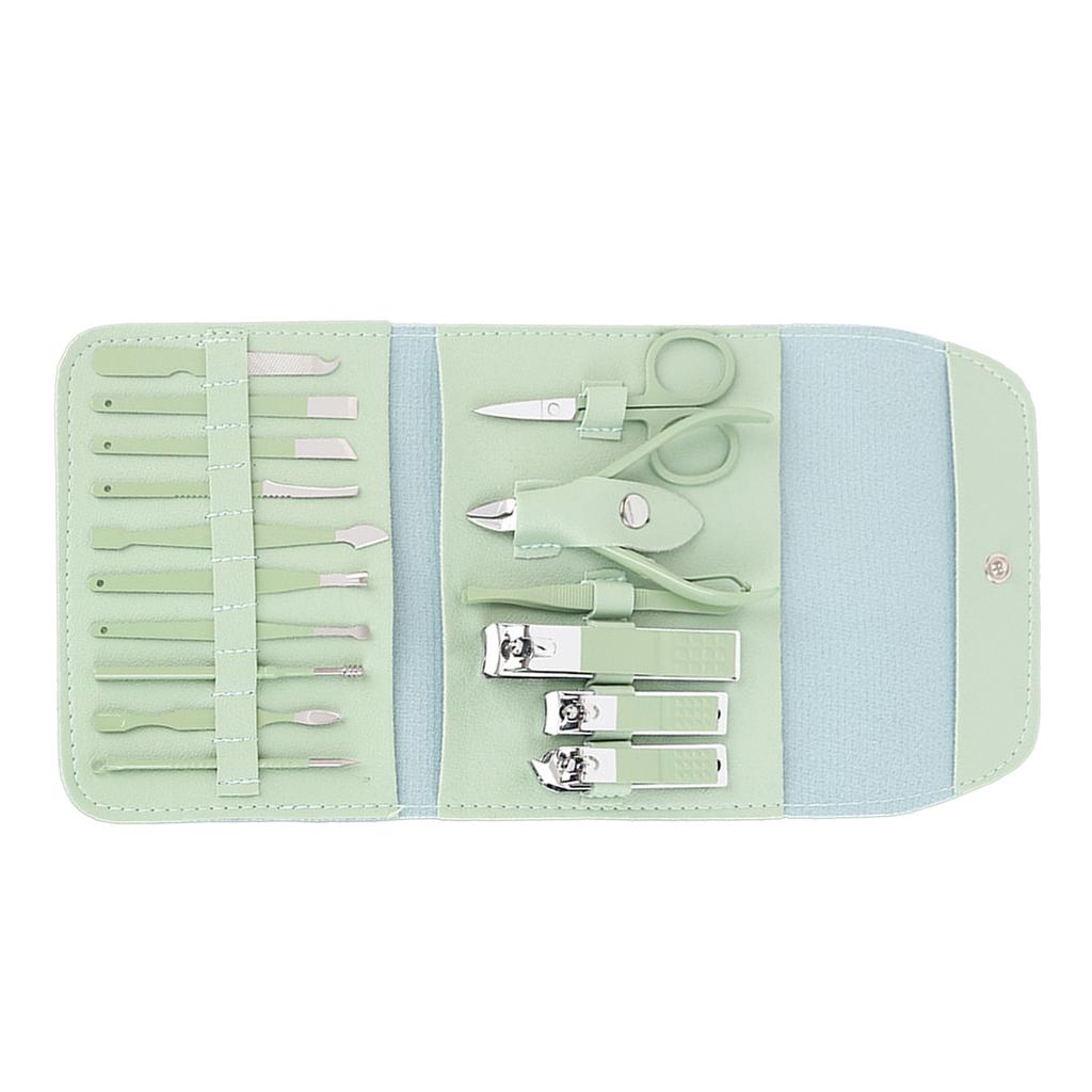 16-teiliges Maniküre-Set aus Kohlenstoffstahl Professionelle Nagelknipser Augenbrauenscheren Nagelhautzangen Pediküre-Set