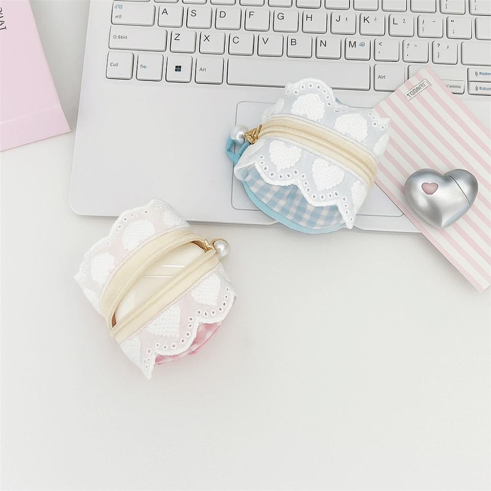 Multifunctional Small Lipstick Bag Lace Earphone Bag Sweet Mini Coin Purse Travel